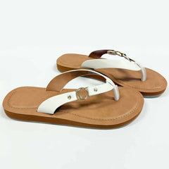 Solid-Colored Flip-Flops Flat Shoes Newgew