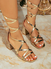 High-Heeled Sandals With LACES Newgew