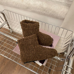 Lamb Fur Short Boots