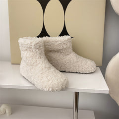 Lamb Fur Short Boots