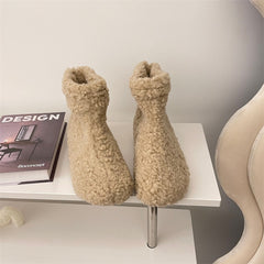 Lamb Fur Short Boots