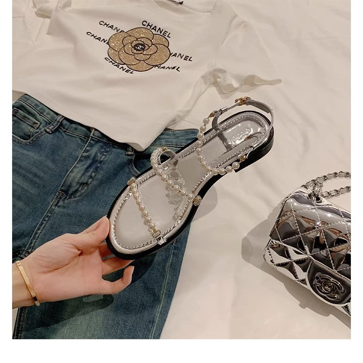 Pearl Fairy Exquisite French Sandals NewGew