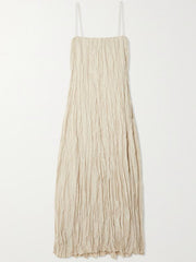 Crinkled Doll Maxi Dress - Neutrals Newgew Dresses