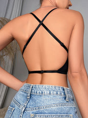 Solid Crisscross Underwire Push-up Bra NewGew