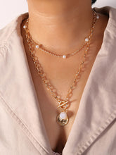 Pearl Coin Penadant Chain Necklace Newgew