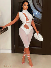 One Piece Cut Out Ruched Skinny Rompers Newgew