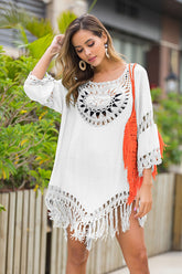 Tassel Loose Style Beach Cover Up Newgew