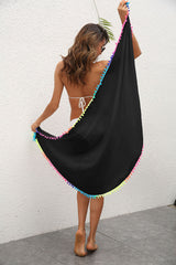 Tassel Patched Irregular One Piece Beach Skirt Newgew