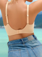 Wide Straps Wireless Bra Beige NewGew