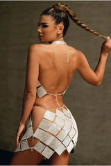 Verva Metallic Mesh Two Piece Set Newgew