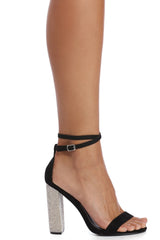 Double Strap Rhinestone Heels Newgew