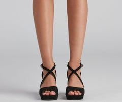 Simple And Stylish Strappy Platform Heels Newgew