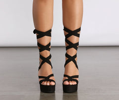 All About That Lace Platform Heels Newgew