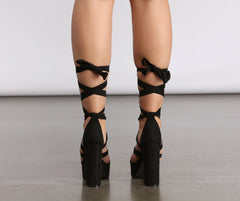 All About That Lace Platform Heels Newgew