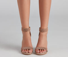 Lead The Way Glitter Block Heels Newgew