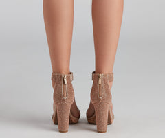 Lead The Way Glitter Block Heels Newgew