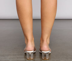 Double Dose Of Glam Clear Mules Newgew