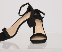 A Chic Look Square Toe Block Heels Newgew