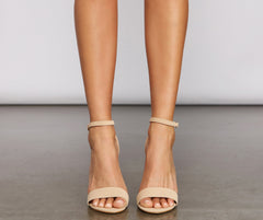 Stylish Staple Faux Nubuck Block Heels Newgew