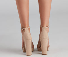 A Chic Look Platform Block Heels Newgew