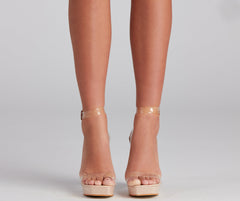Elevated Style Platform Lucite Heels Newgew