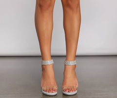 Glow Goals Glitter Mesh Platform Heels Newgew