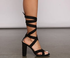 Trendy Diva Lace-Up Block Heels Newgew