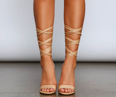Strut It Lace-Up Stiletto Heels Newgew