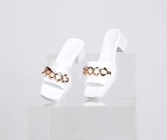 Fab And Fierce Chain Link Jelly Mules Newgew