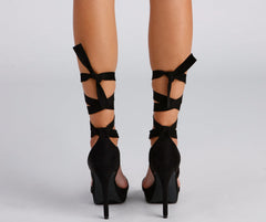 Feelin' Fab Lace-Up Platform Stilettos Newgew