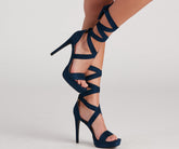 Make A Point Lace-Up Stiletto Heels Newgew