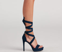 Make A Point Lace-Up Stiletto Heels Newgew