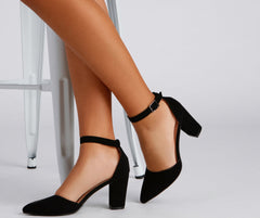 So Posh Faux Nubuck Pumps Newgew