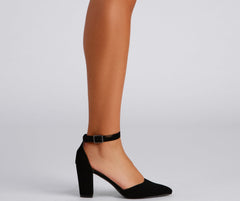 So Posh Faux Nubuck Pumps Newgew