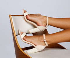 Sunshine Chic Straw Block Heels Newgew