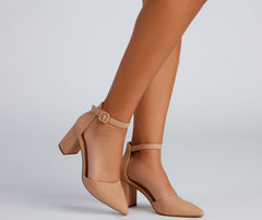 Stylish And Chic Faux Nubuck Pumps Newgew