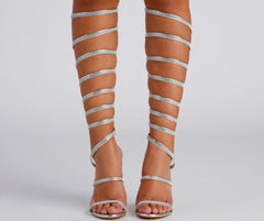 Major Bling Rhinestone Spiral Stiletto Heels Newgew