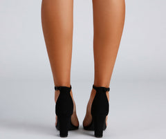 Classic And Sleek Nubuck Block Heels Newgew