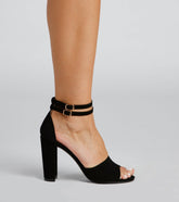 Classic Staples Nubuck Double Strap Heels Newgew