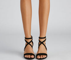 Classy Steps Nubuck Criss-Cross Heels Newgew