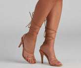 So Classy Lace-Up Stiletto Heels Newgew