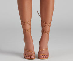 So Classy Lace-Up Stiletto Heels Newgew