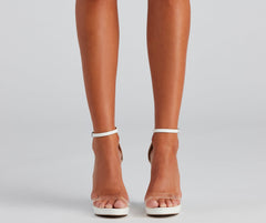 Major Trendsetter Faux Leather Platform Heels Newgew