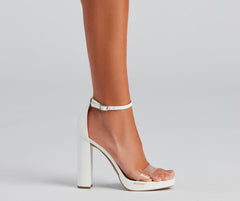 Major Trendsetter Faux Leather Platform Heels Newgew