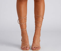 Chic Look Lace-Up Block Heels Newgew