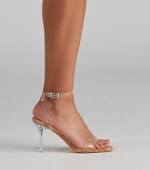Pop the Cork PVC Wrap Ankle Stilettos Newgew