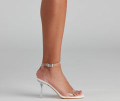 Clearly Stylish PVC Wrap Ankle Stilettos Newgew