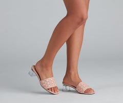 Basket Case Lucite Heel Mules Newgew