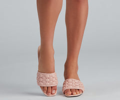 Basket Case Lucite Heel Mules Newgew