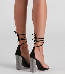 Glam Exit Lace-Up Block Heels Newgew